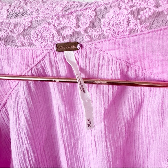 Free People Clemence Button Down in Pink - Picture 6 of 15